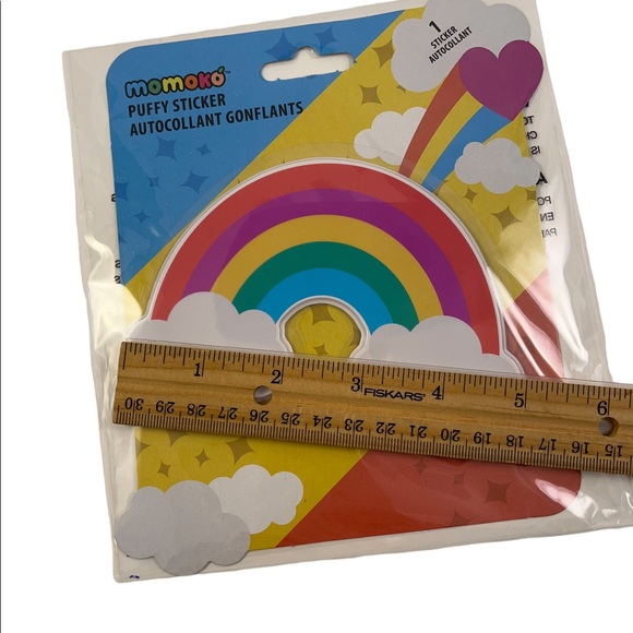 Jumbo puffy rainbow with cloud sticker - Picture 4 of 6